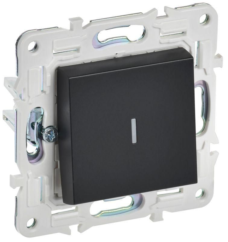 

Выключатель 1-кл. SKANDY 10А SK-V07Bl с индикацией черн. IEK SK-V10-1-10-K02, Черный