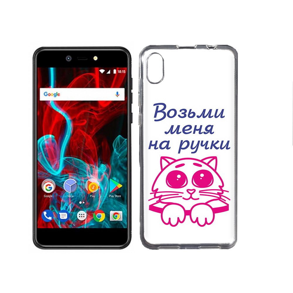 

Чехол MyPads Tocco для BQ-5211 Strike мяу, Прозрачный, Tocco