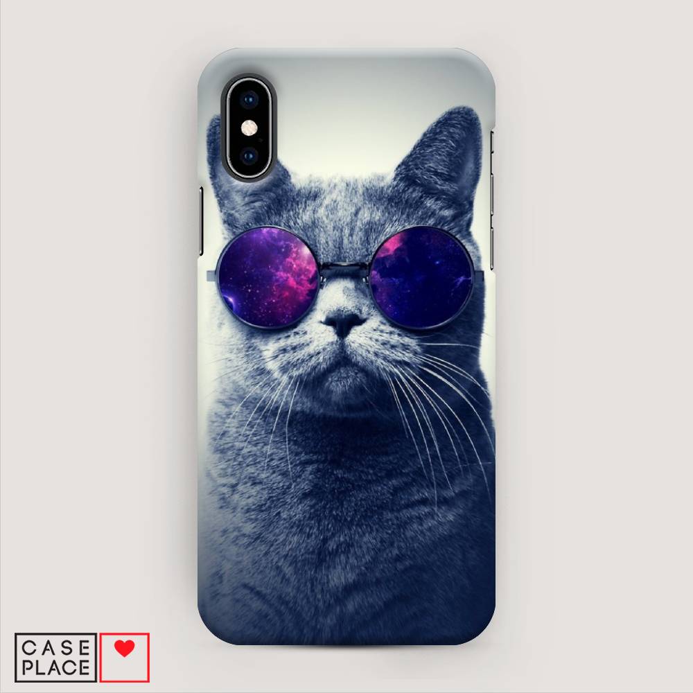 

Пластиковый чехол "Космический кот" на Apple iPhone XS (10S), 11820-1