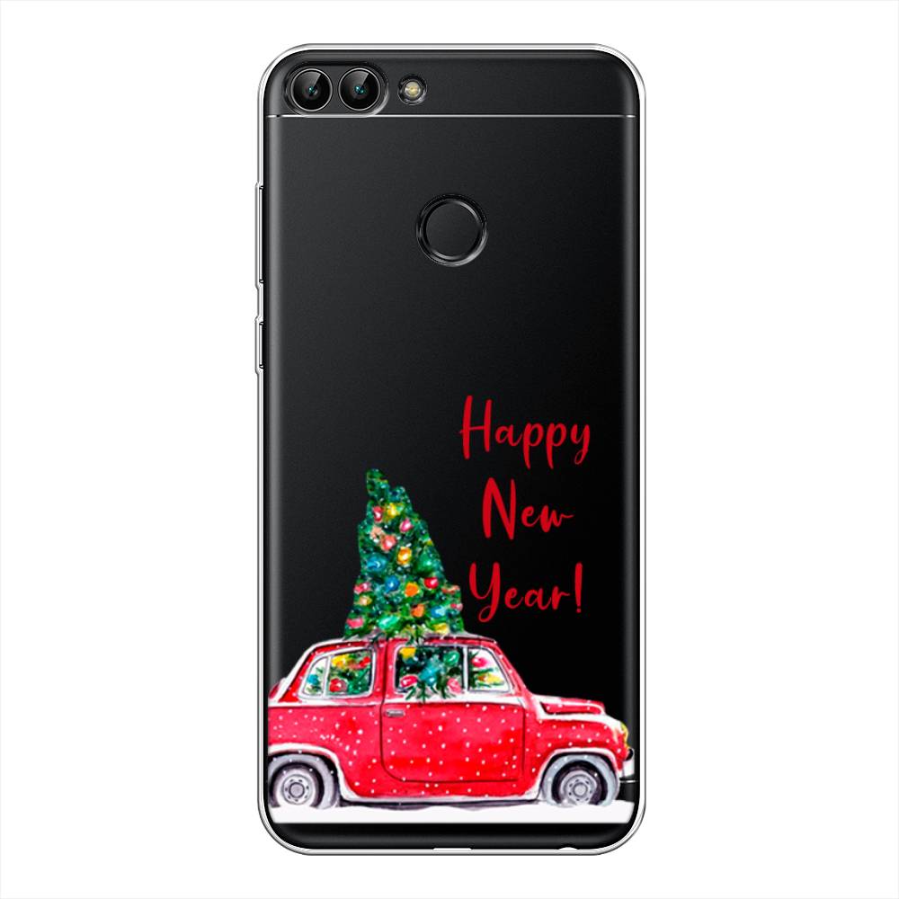 

Чехол на Huawei P Smart "Happy New Year", Красный;зеленый, 64050-5