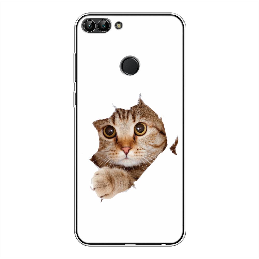 

Чехол на Huawei P Smart "Кот и бумага", Белый;коричневый, 64050-1