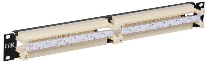 Кросс-панель CP100-1U110 19дюймов 100-парная 1U 110т ITK CP100-1U110 1858₽