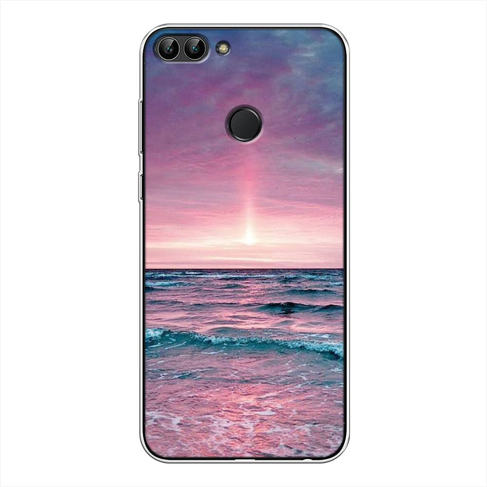 

Чехол на Huawei P Smart "Восход 3", Розовый;голубой, 64050-2