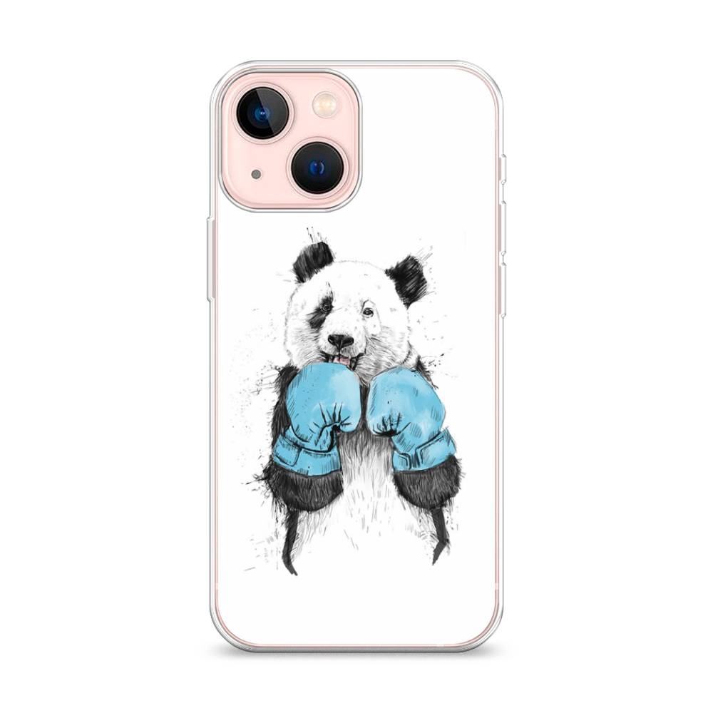 

Чехол для Apple iPhone 13 mini "Панда боксер", Голубой;белый;серый, 14150-1