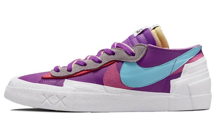 

Кеды унисекс Nike KAWS x Sacai x Nike Blazer Low Purple Dusk фиолетовые 44.5 EU, Фиолетовый, KAWS x Sacai x Nike Blazer Low Purple Dusk