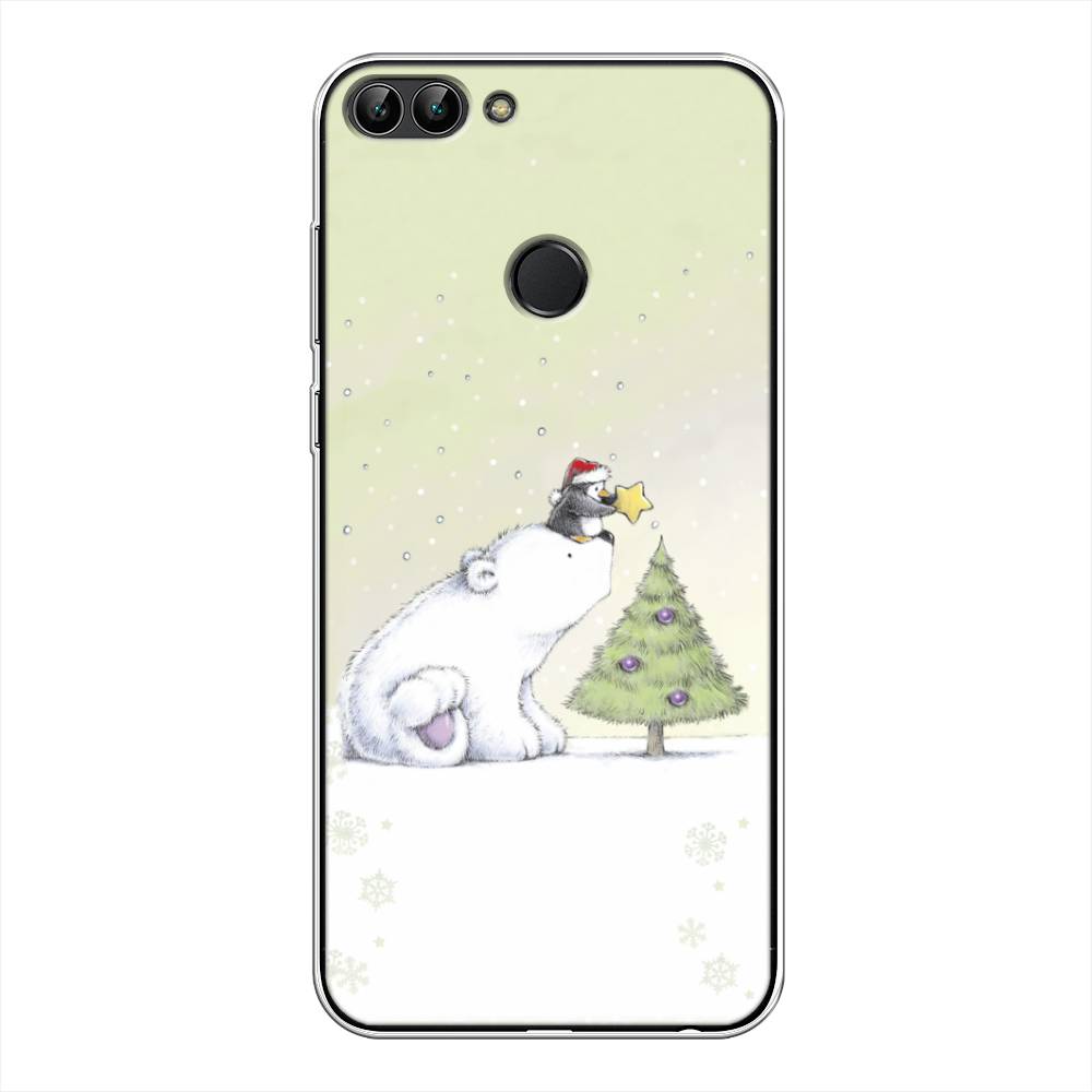 

Чехол на Huawei P Smart "Украшение елки", Белый;бежевый, 64050-5