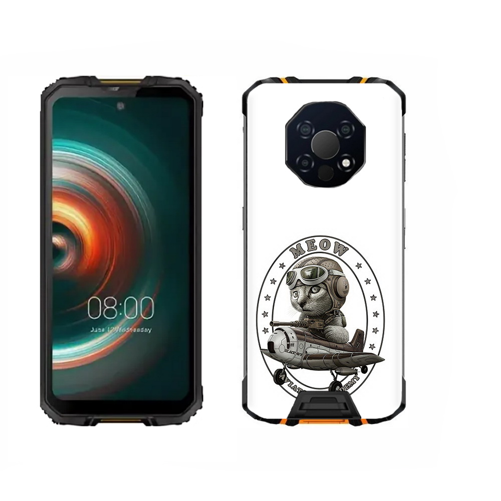 

Чехол MyPads Tocco для Oukitel WP13 кот в самолете, Прозрачный, Tocco