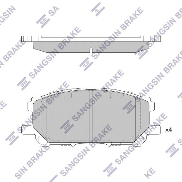 

Тормозные колодки Sangsin brake дисковые SP1456