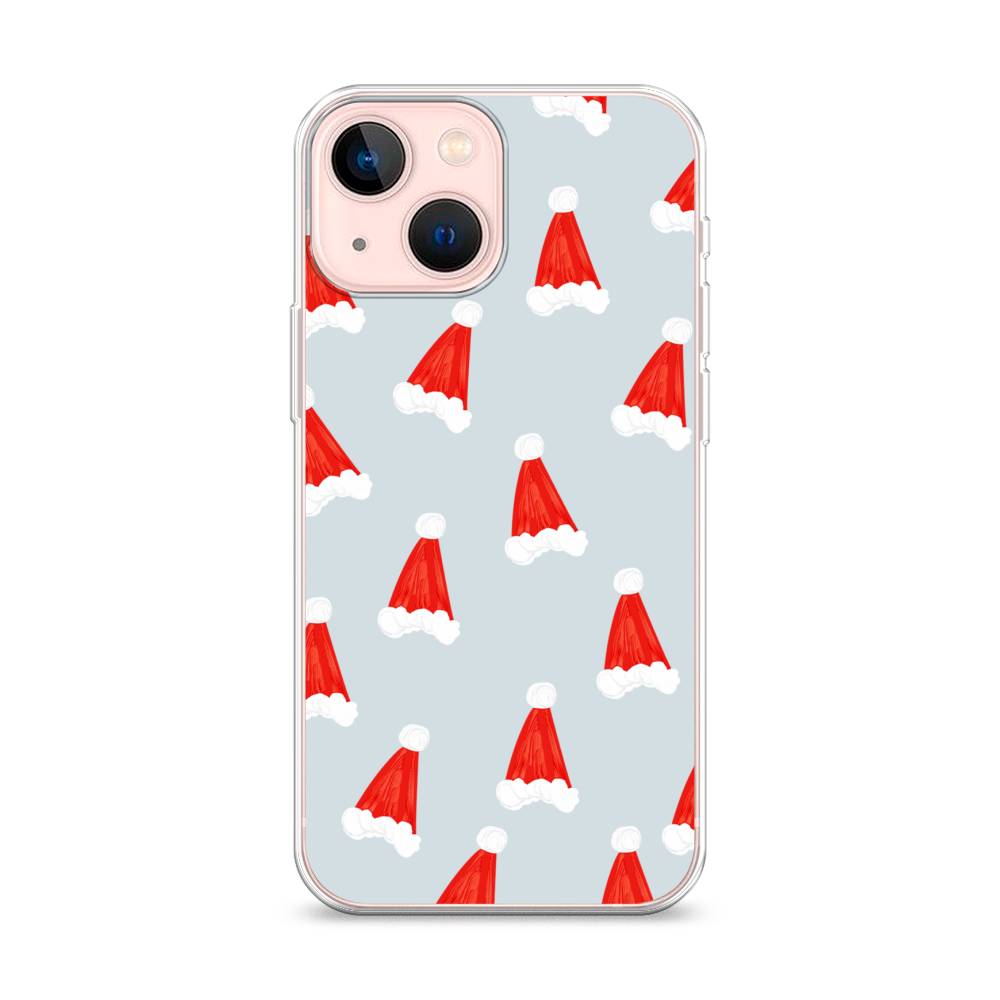 

Чехол для Apple iPhone 13 mini "Новогодние шапочки", Белый;красный;серый, 14150-5