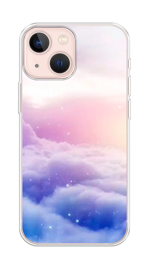 

Чехол на Apple iPhone 13 mini "Небеса", Голубой;белый;розовый, 14150-2