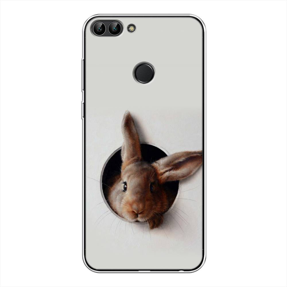 

Чехол на Huawei P Smart "Любопытный кролик", Серый;коричневый, 64050-1