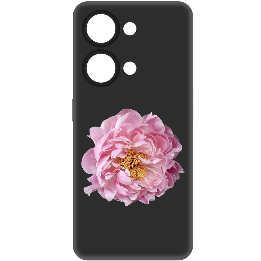 

Чехол-накладка Krutoff Soft Case Розовый пион для OnePlus Nord 3 5G черный