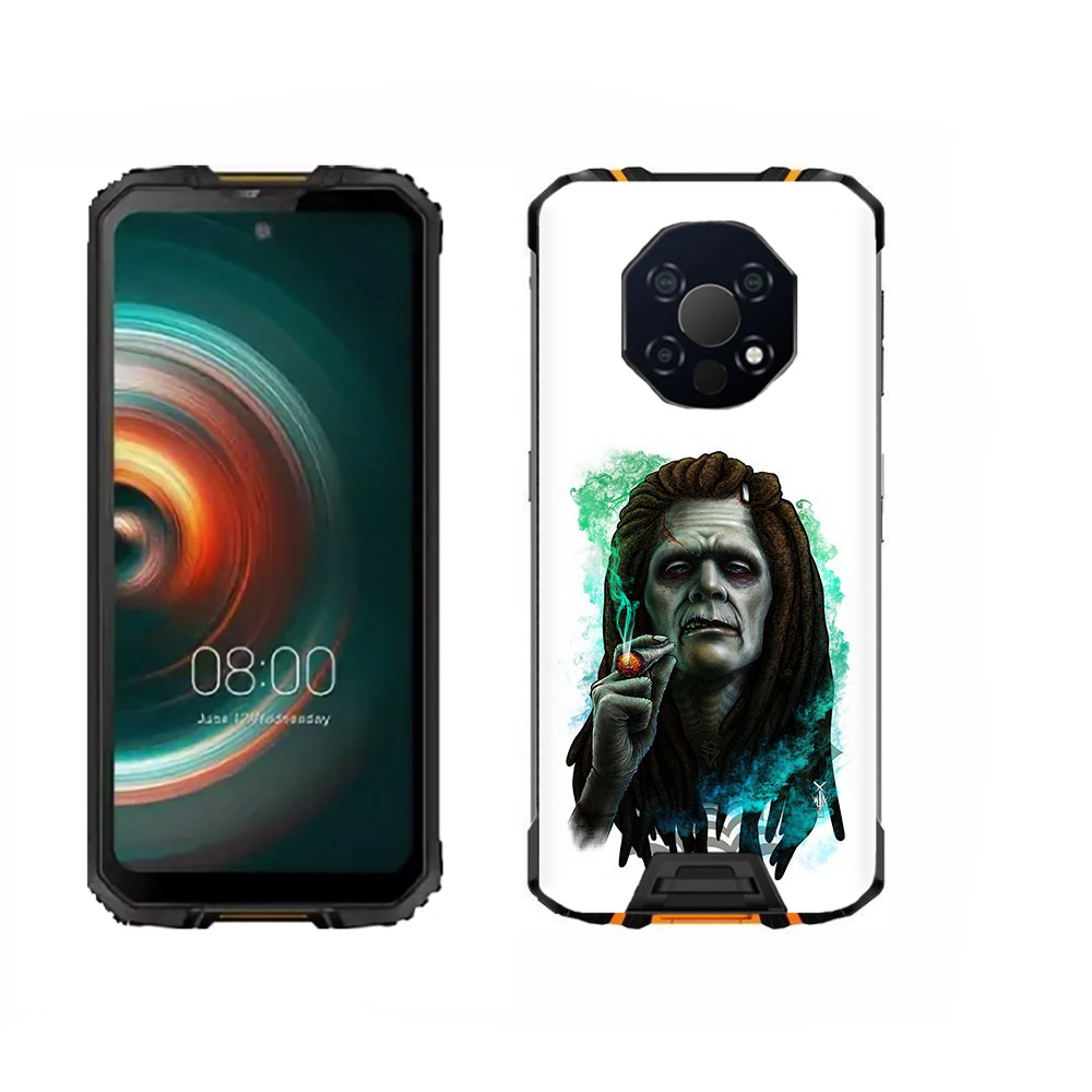 

Чехол MyPads Tocco для Oukitel WP13 зеленый мужчина с сигаретой, Прозрачный, Tocco