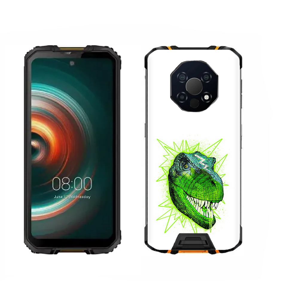 

Чехол MyPads Tocco для Oukitel WP13 зеленый динозавр, Прозрачный, Tocco