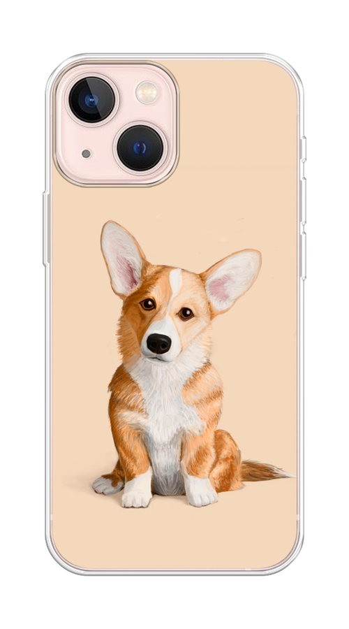 

Чехол на Apple iPhone 13 mini "Грустный Корги", Коричневый;бежевый, 14150-1