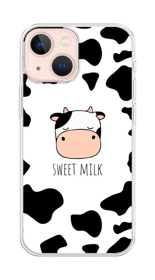 

Чехол на Apple iPhone 13 mini "Sweet milk", Розовый;белый;черный, 14150-1