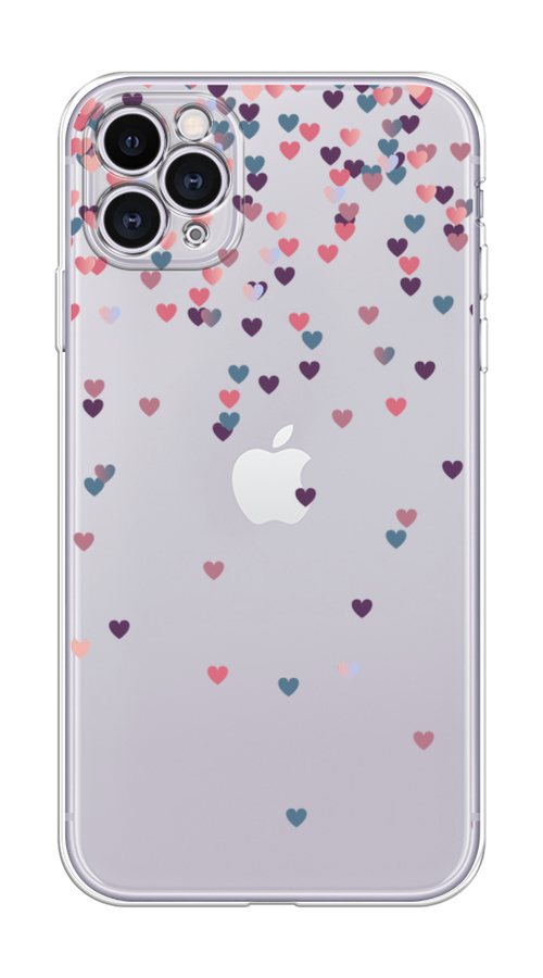 

Чехол на Apple iPhone 11 Pro "Посыпка сердечки", Розовый;фиолетовый, 12350-3