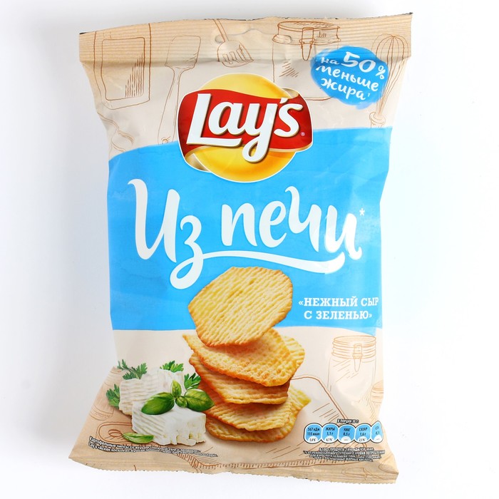 Чипсы Lay's 85г/Из печи/Нежный сыр зелень