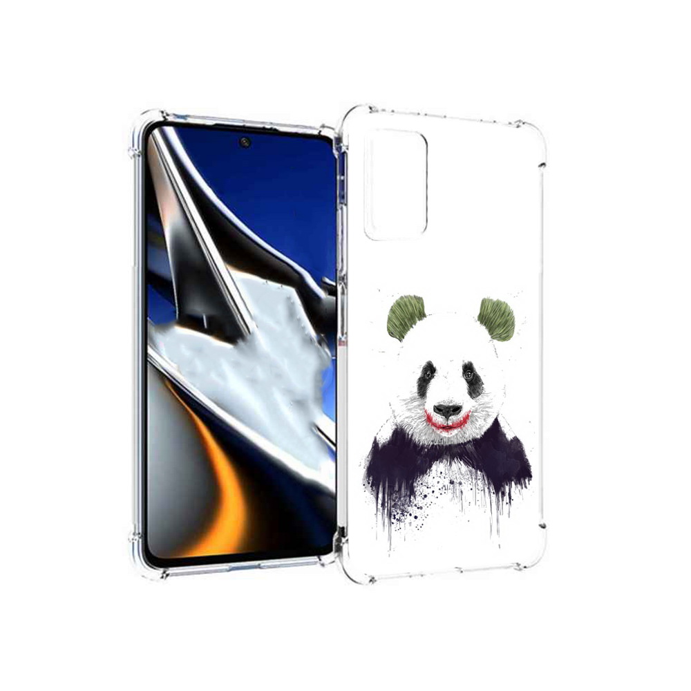 

Чехол MyPads Tocco для Xiaomi Poco X4 Pro 5G панда джокер, Прозрачный, Tocco