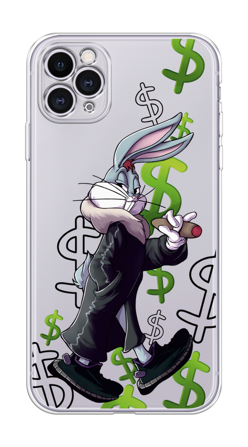 

Чехол на Apple iPhone 11 Pro "Rich Bugs Bunny", Зеленый;черный;голубой, 12350-6