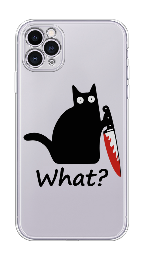 

Чехол на Apple iPhone 11 Pro "Котик с ножом", Черный;красный, 12350-6