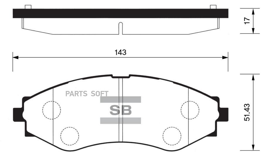 

Тормозные колодки Sangsin brake дисковые SP1103