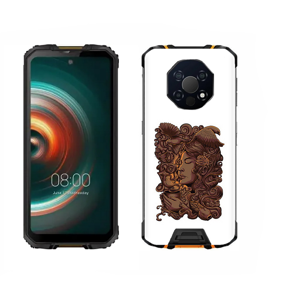 

Чехол MyPads Tocco для Oukitel WP13 девушка с длинными волосами абстракция, Прозрачный, Tocco