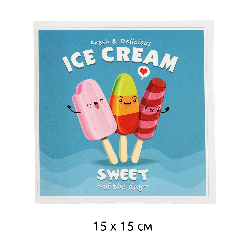 

TBY Ice Cream 15х15 см, 10 шт, Синий, Ice Cream 15х15 см, 10 шт
