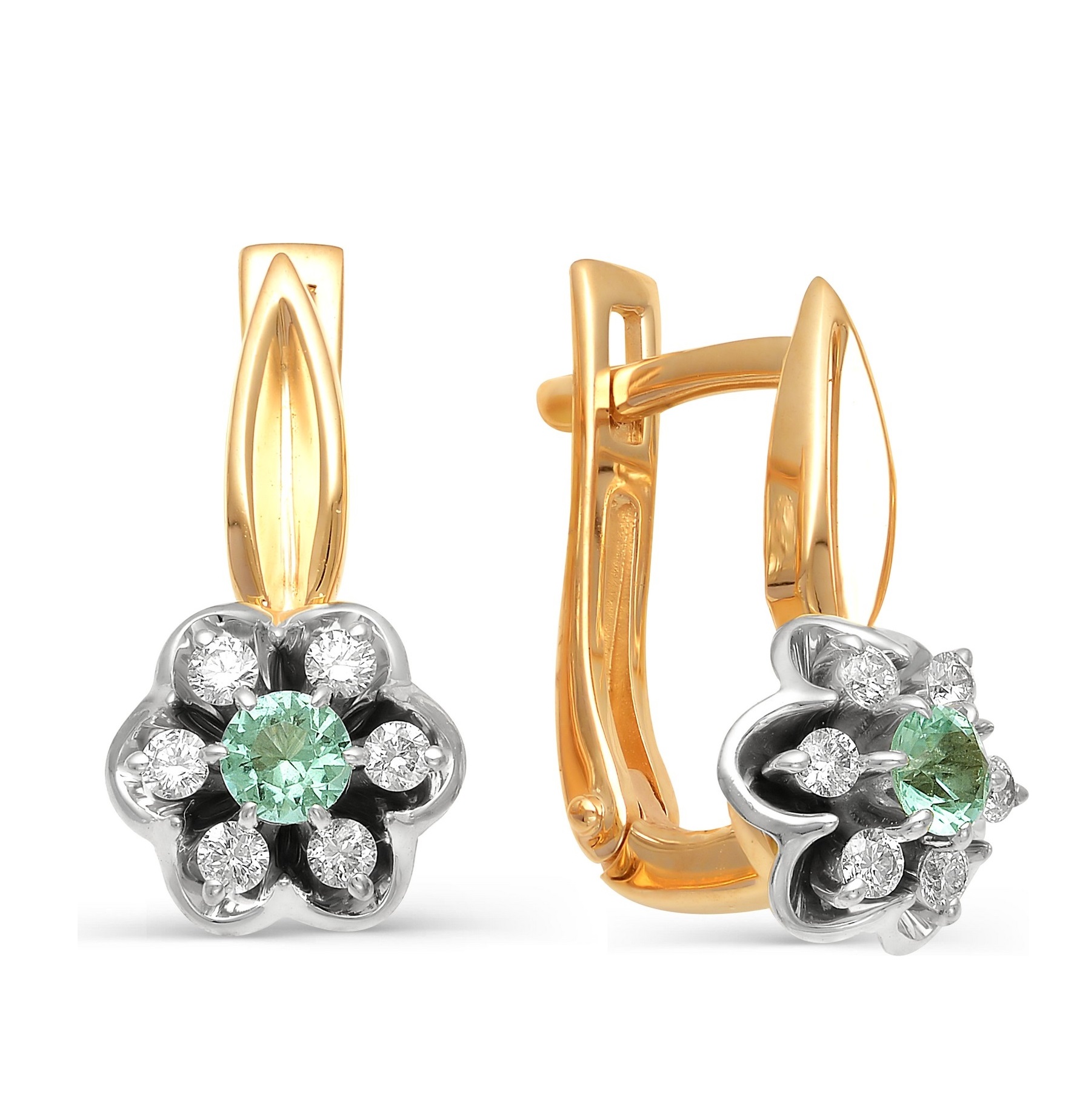 

Серьги из красного золота с бриллиантом АЛЬКОР 21854-101, 21854-101