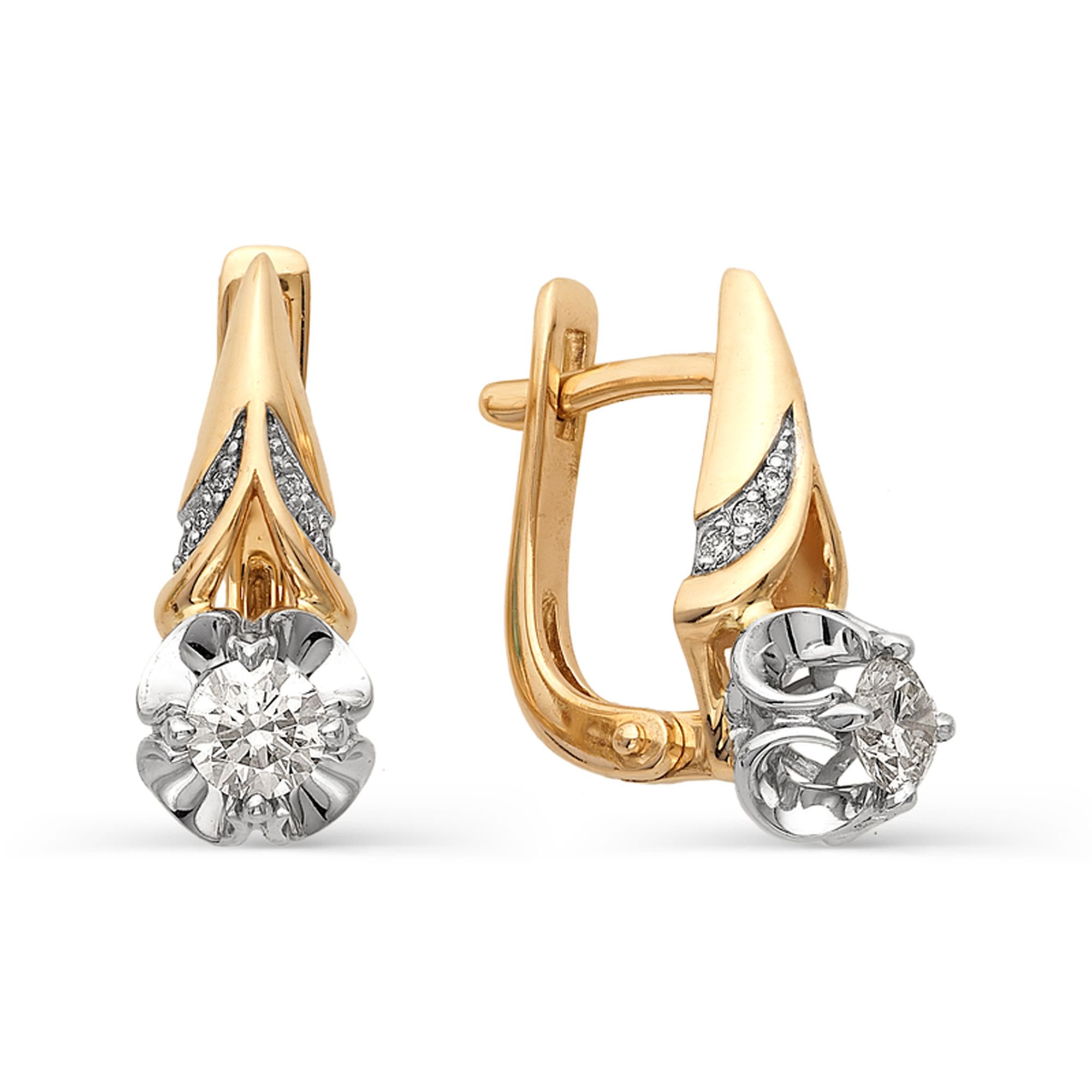

Серьги из красного золота с бриллиантом АЛЬКОР 21159-100, 21159-100