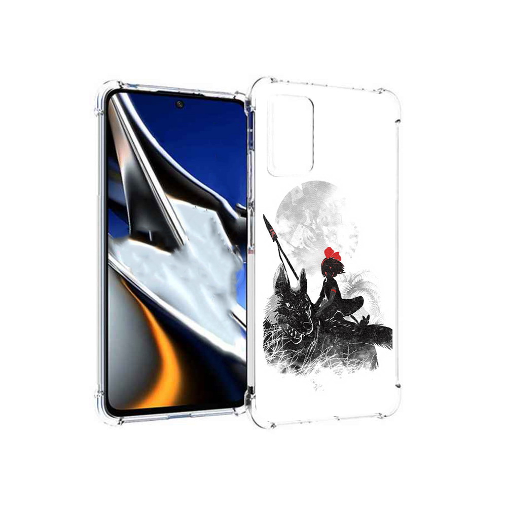 

Чехол MyPads Tocco для Xiaomi Poco X4 Pro 5G мононоке, Прозрачный, Tocco