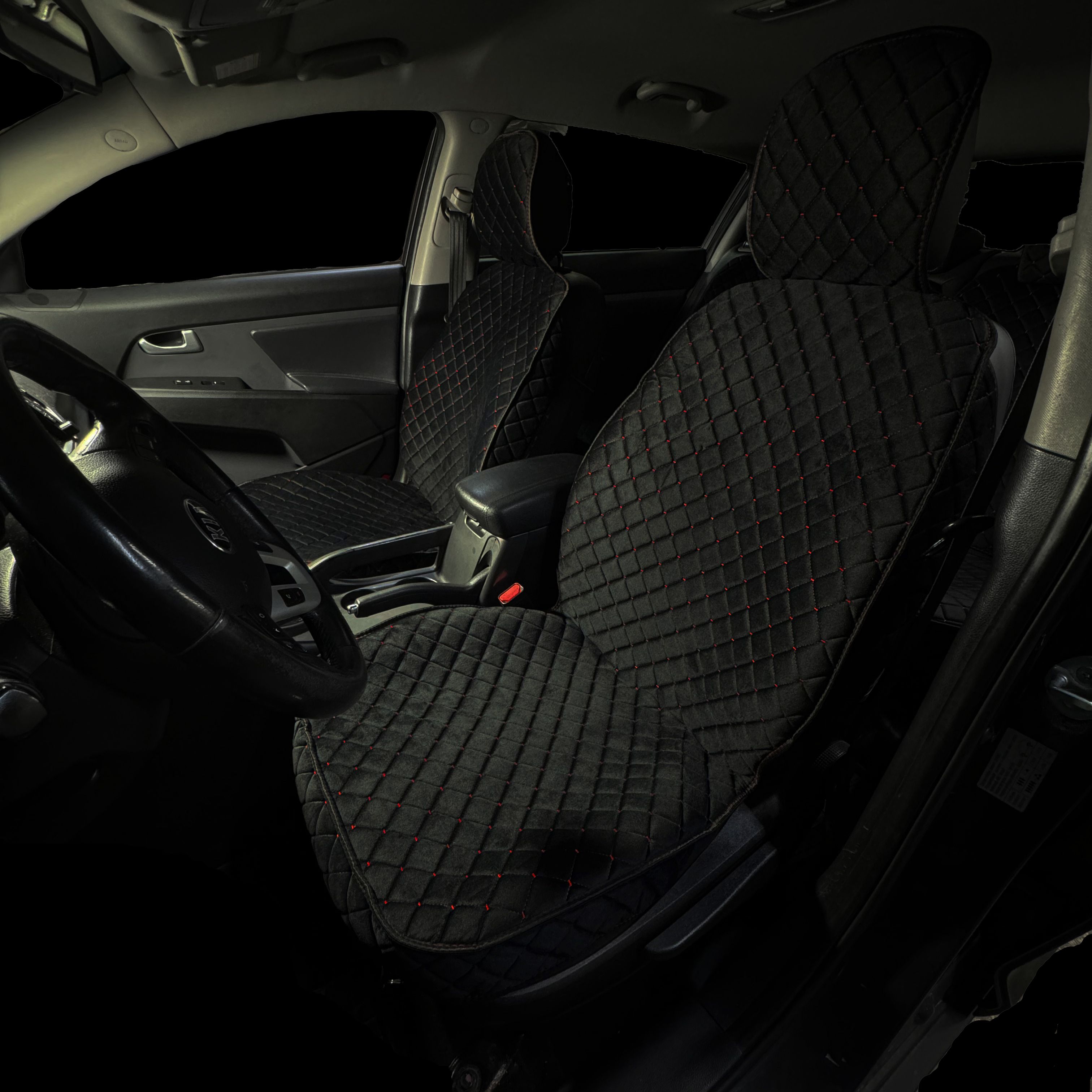 

Накидки Автопилот для Пежо 4007 (2007 - 2012) / Peugeot 4007 на передние сиденья, Черный;красный