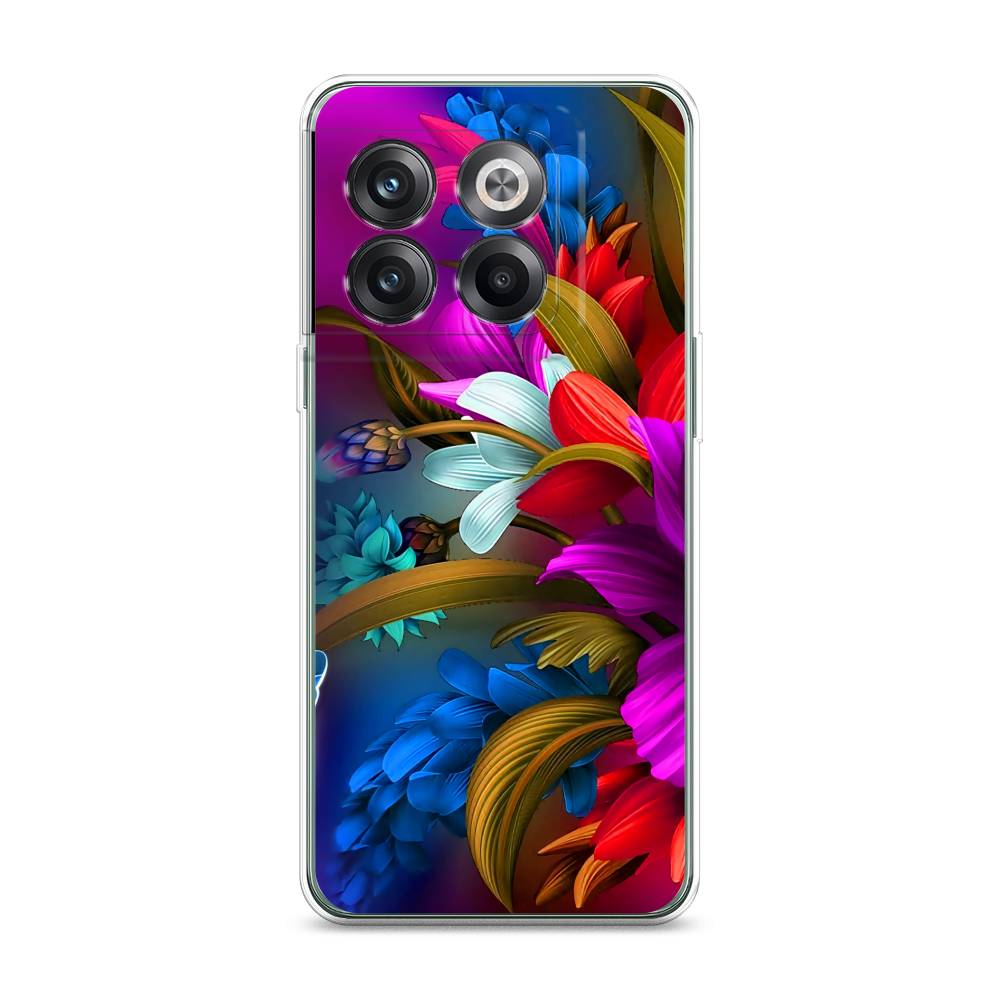 

Чехол на OnePlus Ace Pro "Фантастические цветы", Фиолетовый;красный;синий, 153350-2