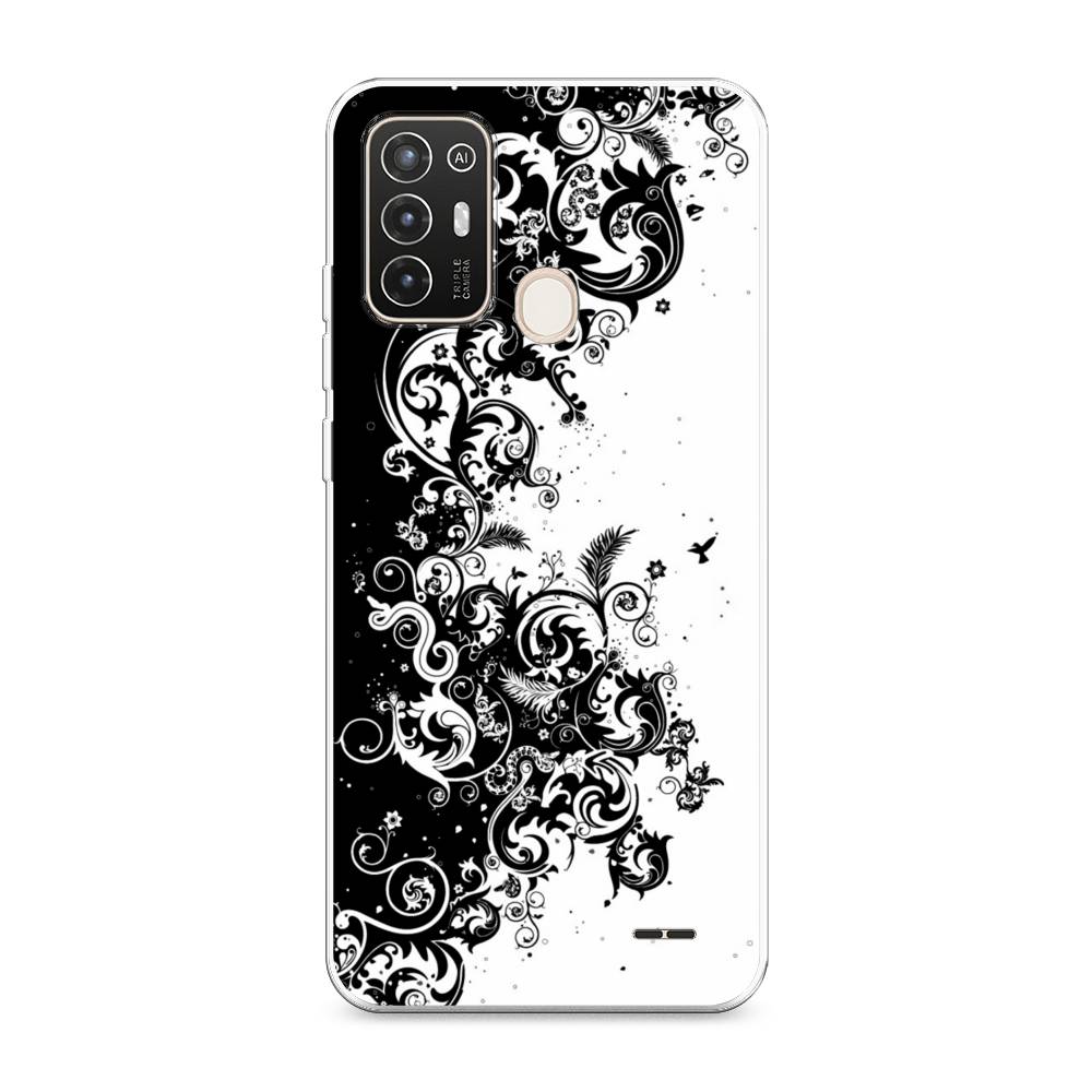 

Чехол на ZTE Blade A52 "Черно белый узор", Белый;черный;серый, 136250-3