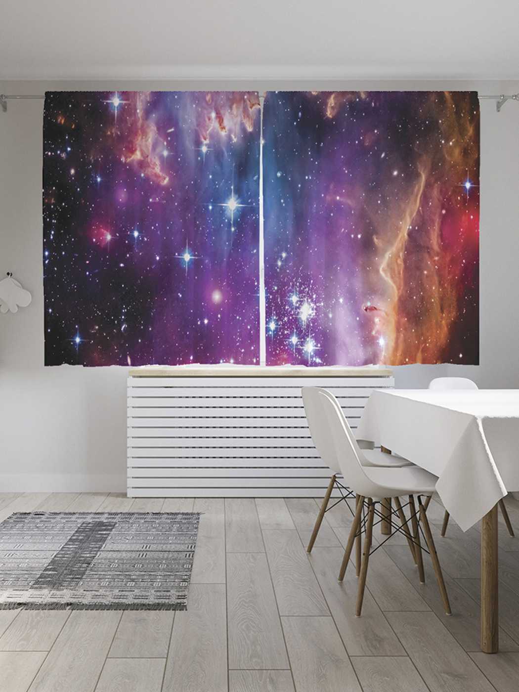 

Классические шторы JoyArty "Звездный космос", серия Oxford DeLux, 2 полотна 145x180 см, Звездный космос