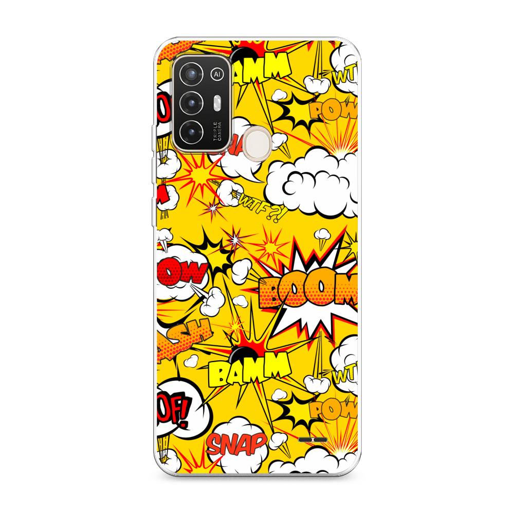 

Чехол на ZTE Blade A52 "Поп Арт эффекты", Желтый;белый;оранжевый, 136250-6