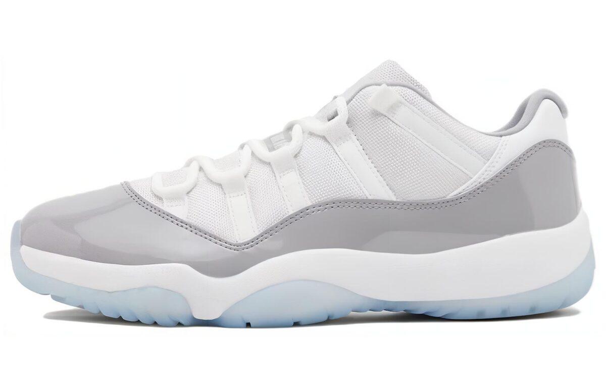 

Кроссовки унисекс Jordan Air Jordan 11 Low Cement Grey белые 48.5 EU, Белый, Air Jordan 11 Low Cement Grey