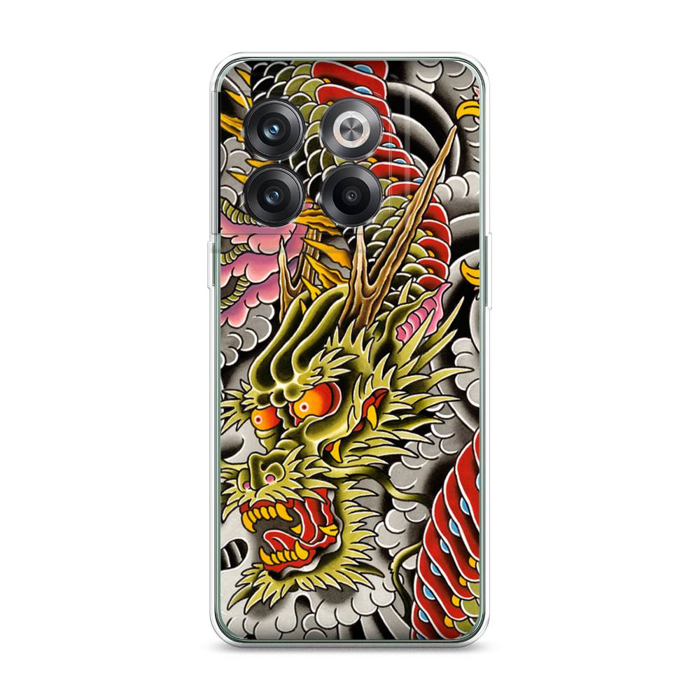 

Чехол на OnePlus Ace Pro "Японский дракон", Желтый;розовый;красный, 153350-4