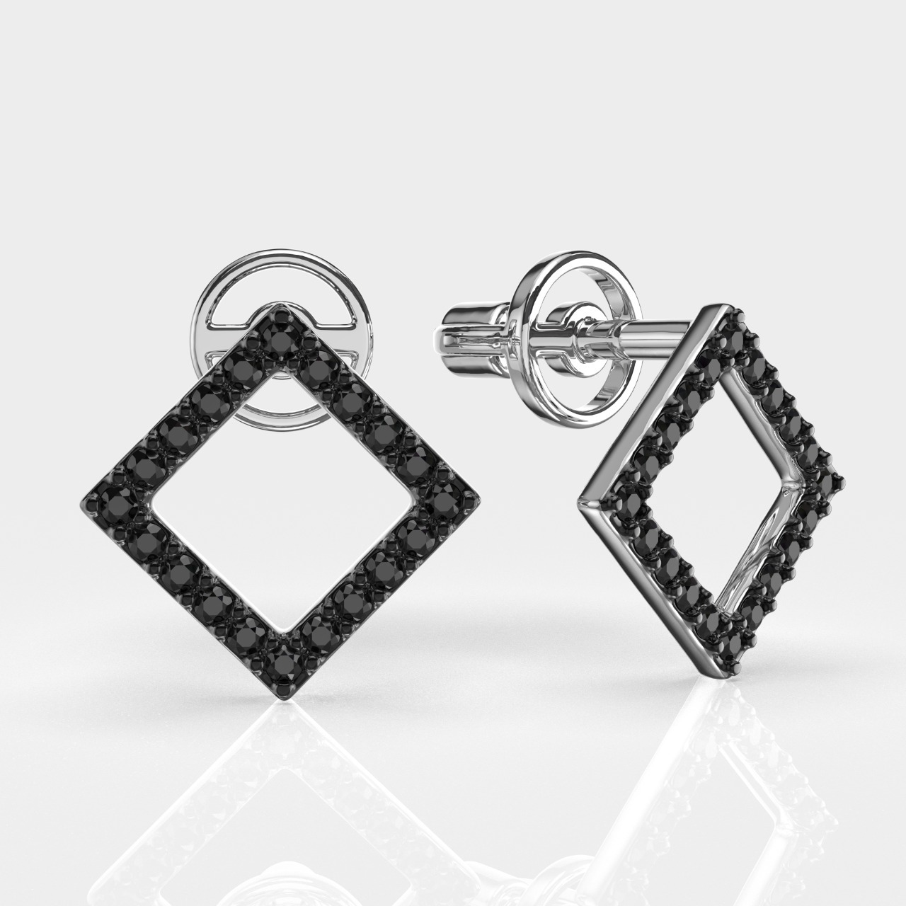 

Серьги пусеты из золота INFINI 050808-5б, фианит, 050808-5б