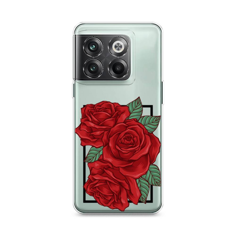 

Чехол на OnePlus 10T "Три алые розы", Красный, 153150-2