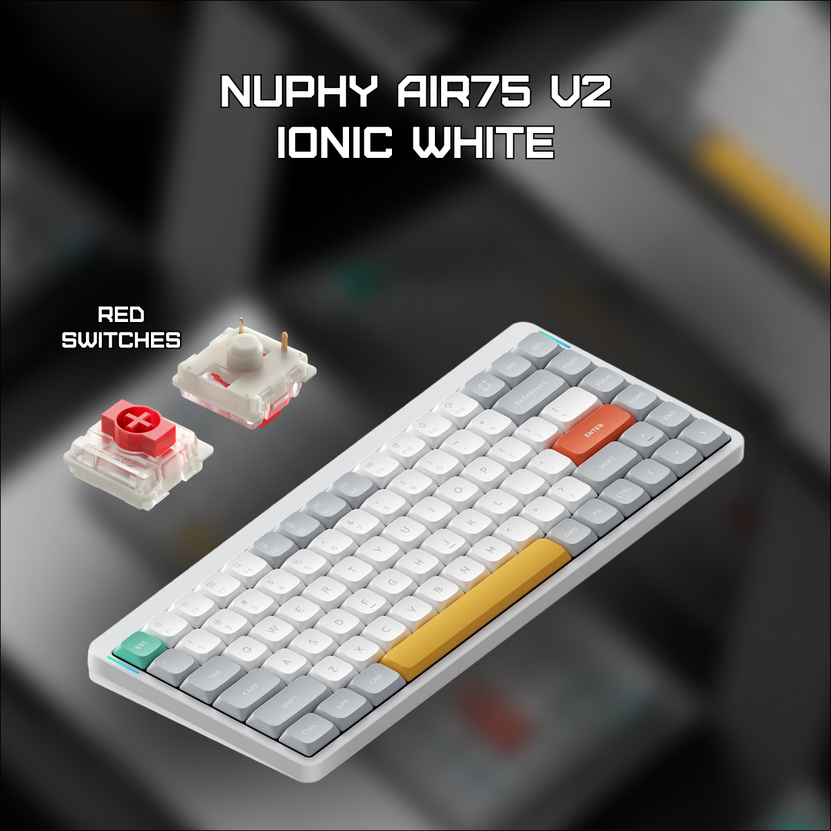 Клавиатура Nuphy AIR75v2 Ionic White Red