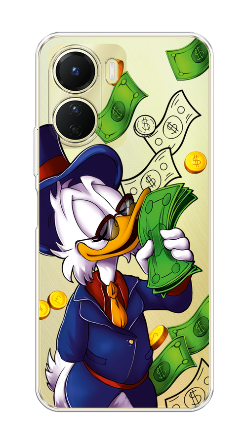 

Чехол на Vivo Y16 "Scrooge McDuck with Money", Синий;зеленый;белый, 267850-6