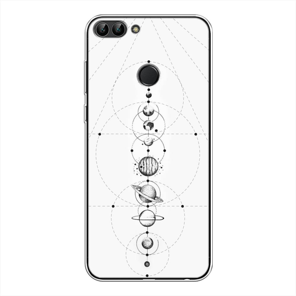 

Чехол на Huawei P Smart "Парад планет", Серый, 64050-2