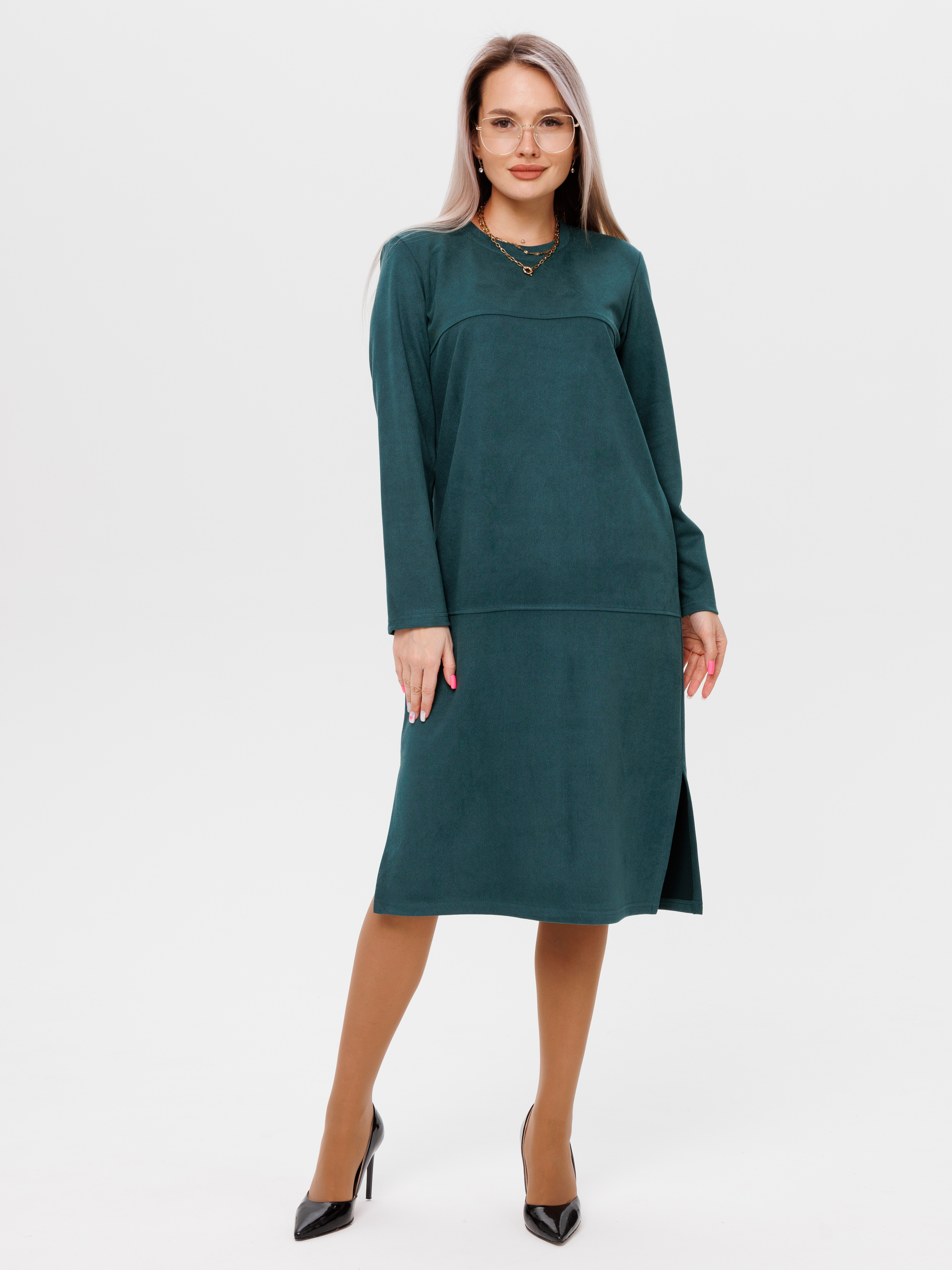 

Платье женское Elenatex П-172 зеленое 46 RU, Зеленый, П-172