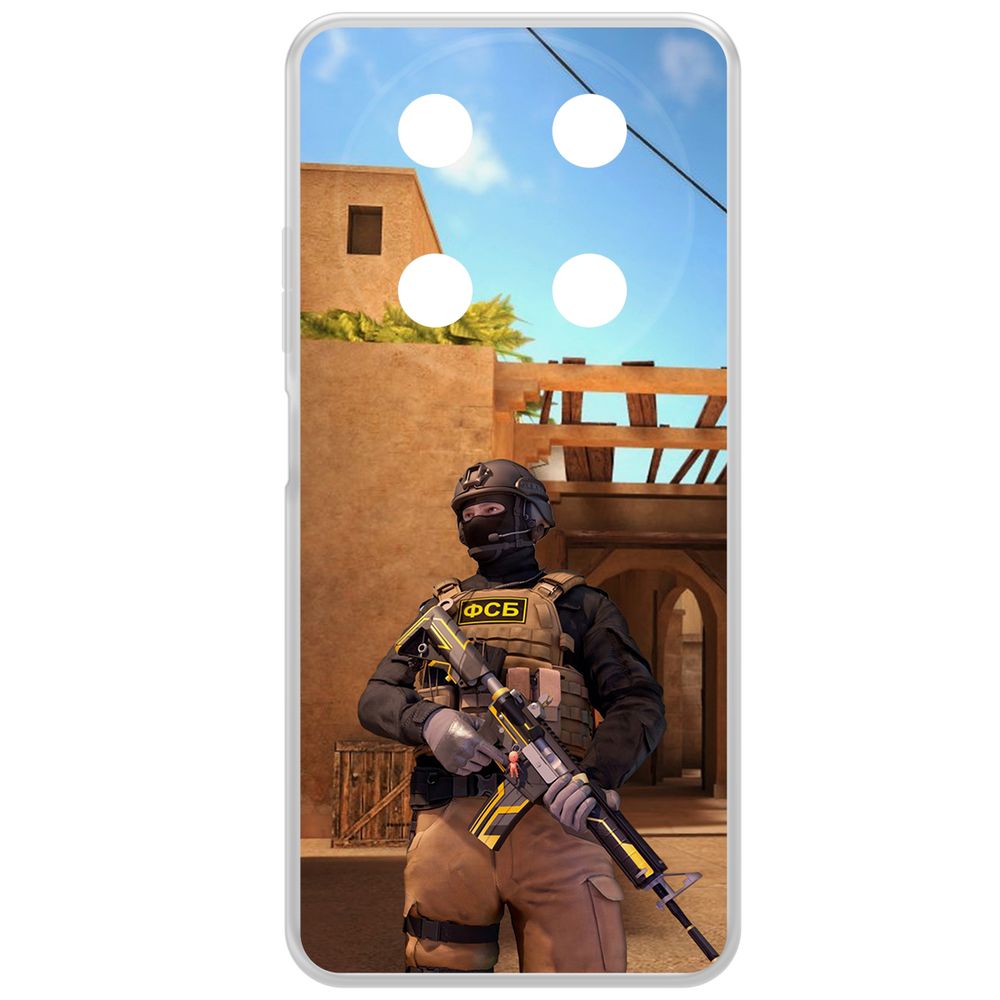 

Чехол-накладка Krutoff Clear Case Cтандофф 2 (Standoff 2) - ФСБ для ITEL RS4, Прозрачный