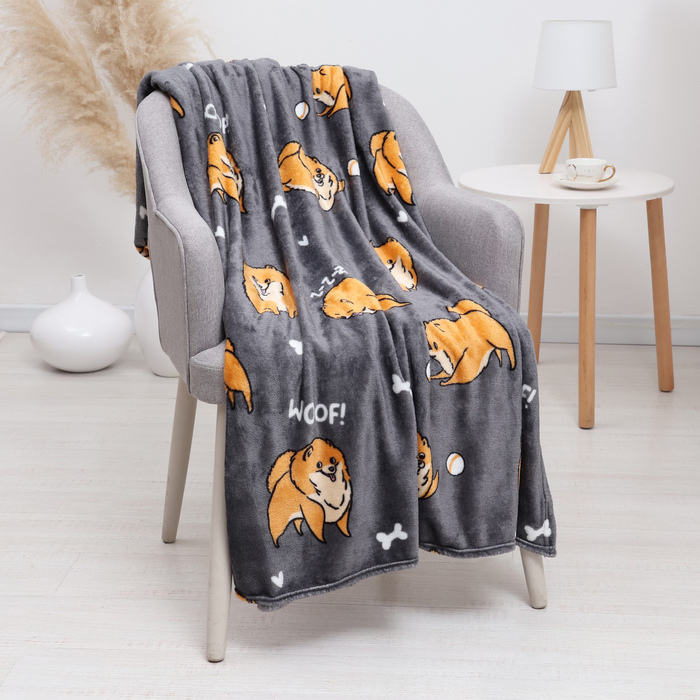 

Плед Casa Conforte Festeval Spitz 10360565 1.5-спальный, микрофибра, 200x150, серый, 1 шт, Festeval Spitz