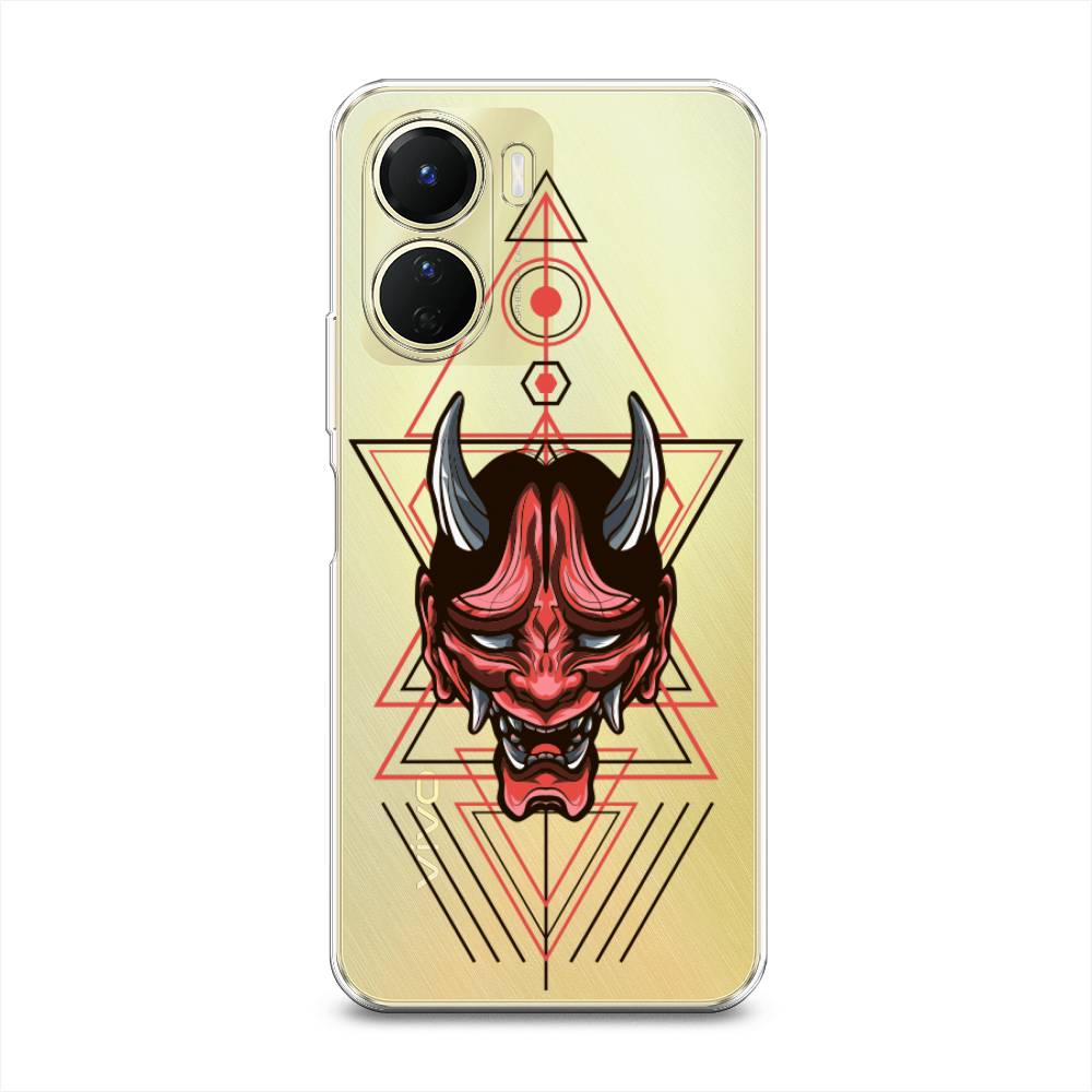 

Чехол на Vivo Y16 "Hanya Oni mask", Серый;красный;черный, 267850-4