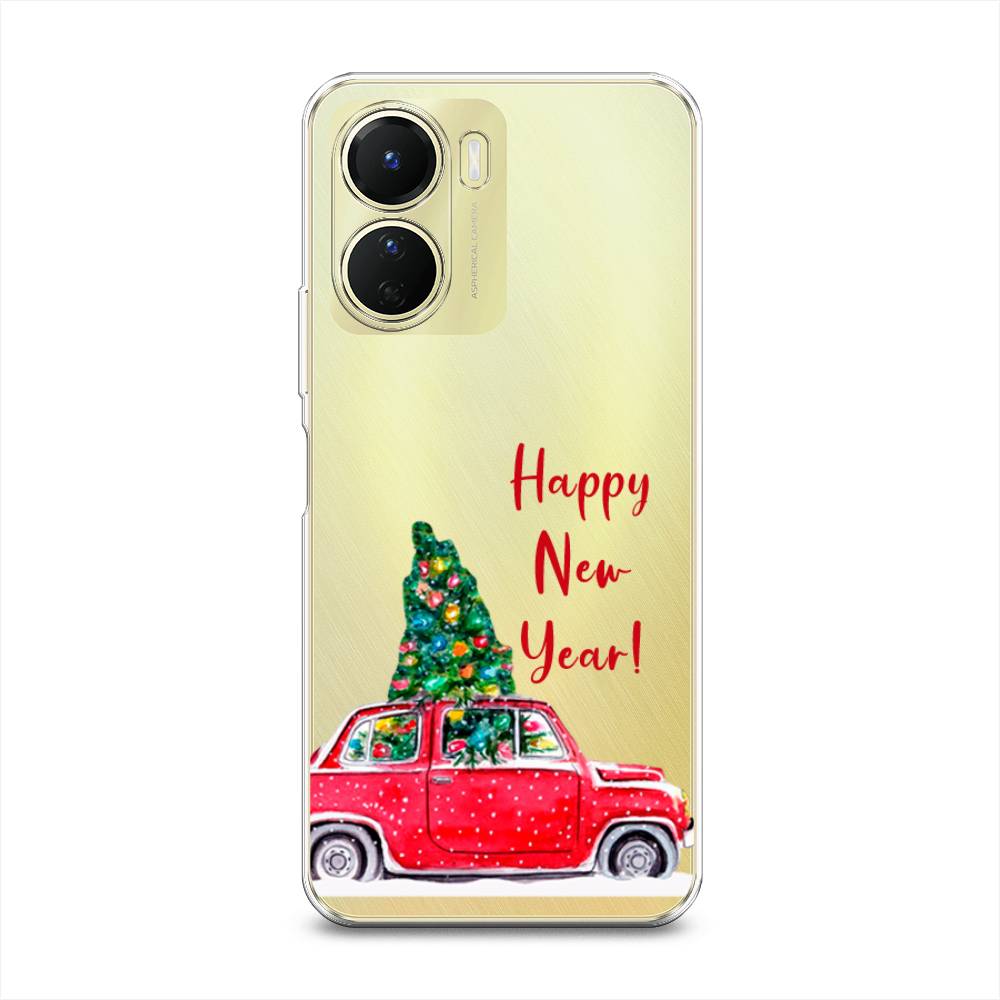 

Чехол на Vivo Y16 "Happy New Year", Красный;зеленый, 267850-5