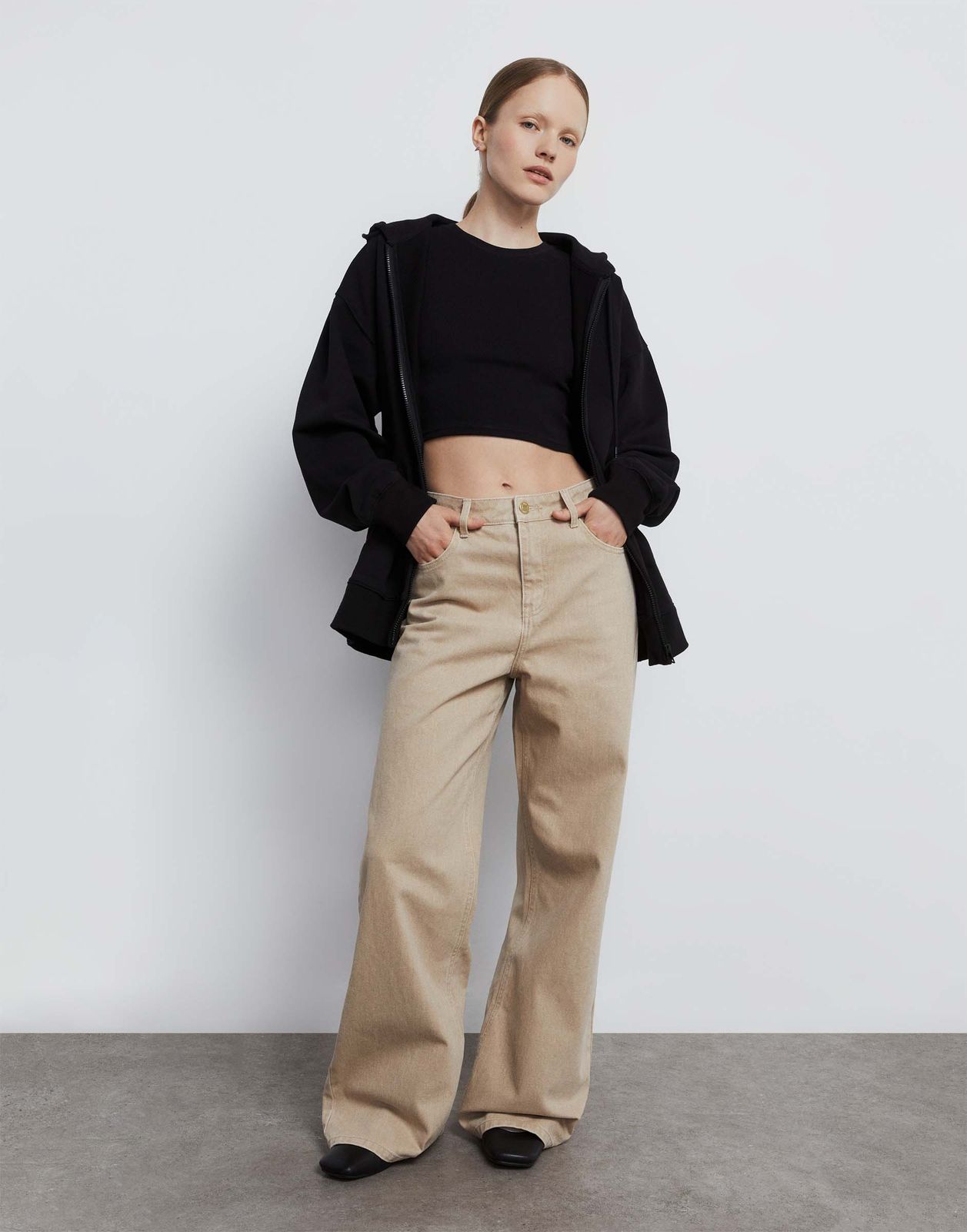 

Джинсы женские Gloria Jeans GJN031253 бежевый 40/164, GJN031253