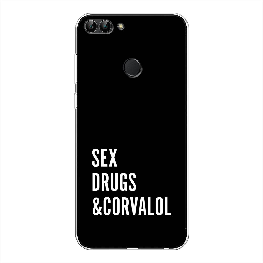 

Чехол на Huawei P Smart "Corvalol", Черный;серый;белый, 64050-6